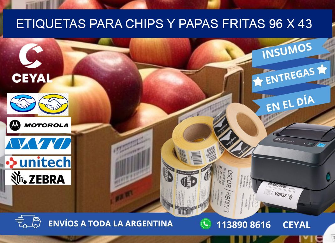 ETIQUETAS PARA CHIPS Y PAPAS FRITAS 96 x 43