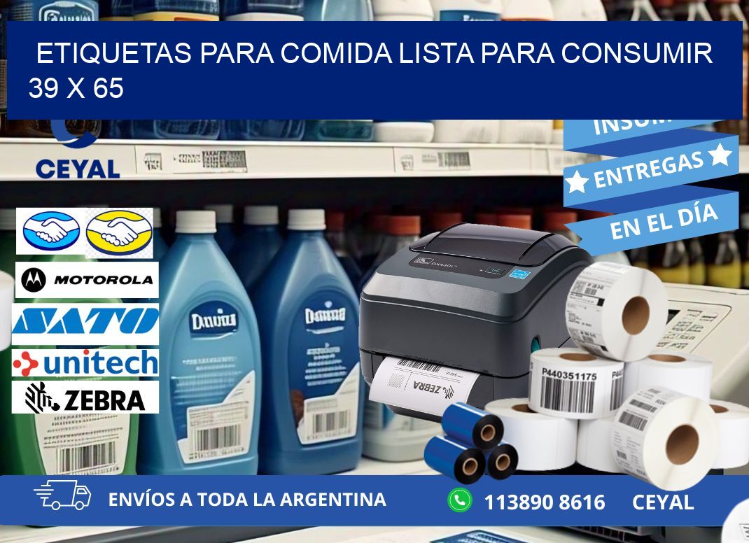 ETIQUETAS PARA COMIDA LISTA PARA CONSUMIR 39 x 65