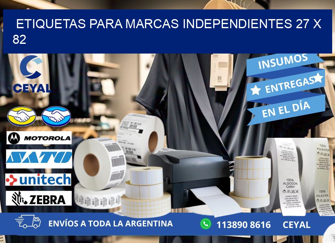 ETIQUETAS PARA MARCAS INDEPENDIENTES 27 x 82