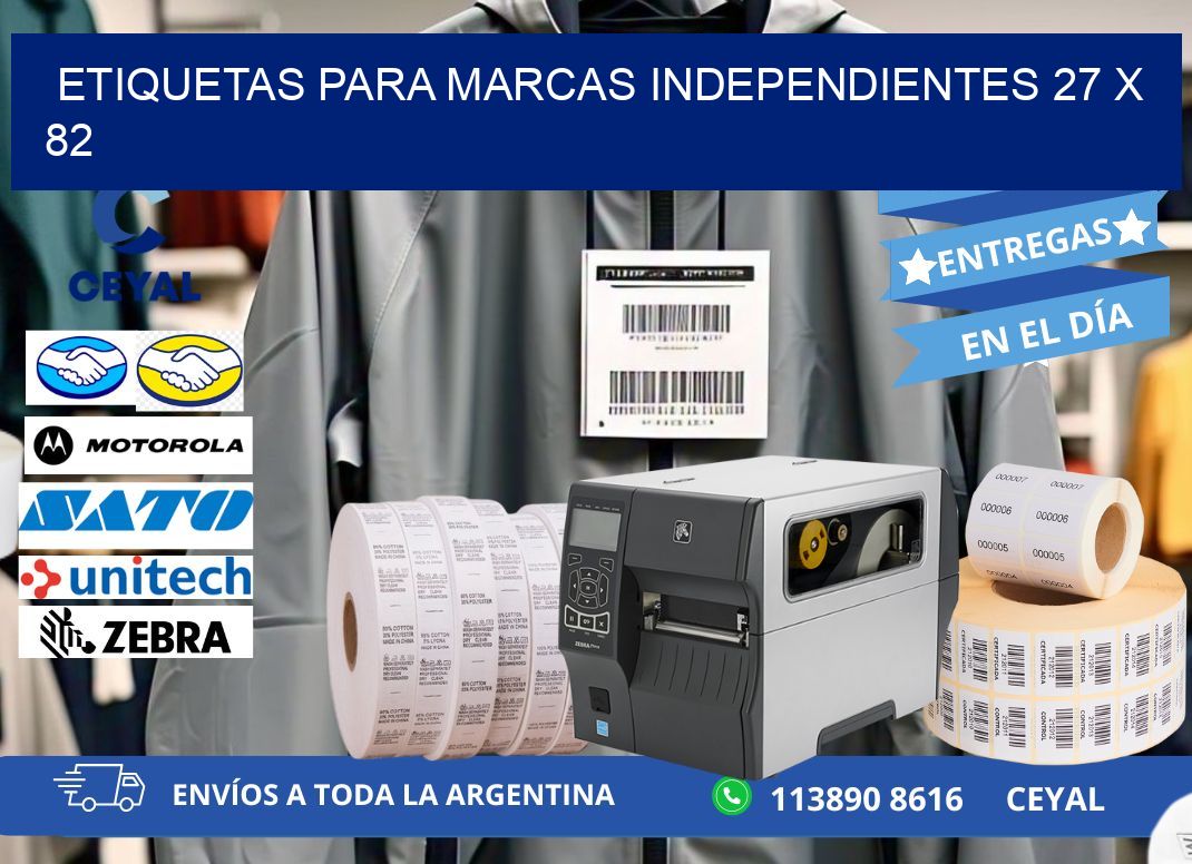 ETIQUETAS PARA MARCAS INDEPENDIENTES 27 x 82