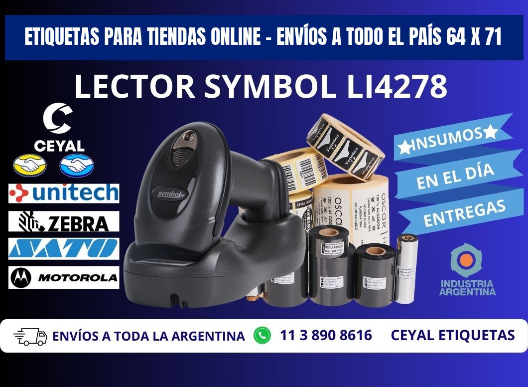 ETIQUETAS PARA TIENDAS ONLINE – ENVÍOS A TODO EL PAÍS 64 x 71