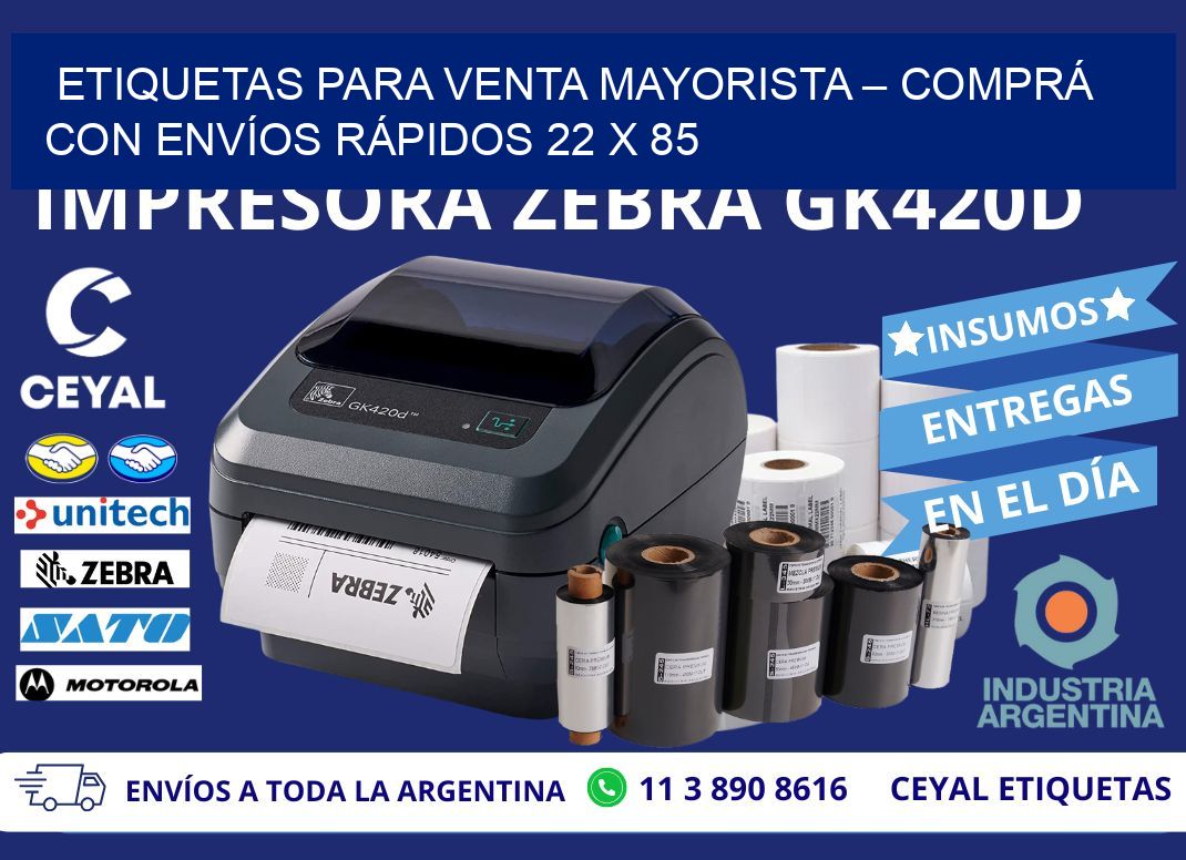 ETIQUETAS PARA VENTA MAYORISTA – COMPRÁ CON ENVÍOS RÁPIDOS 22 x 85