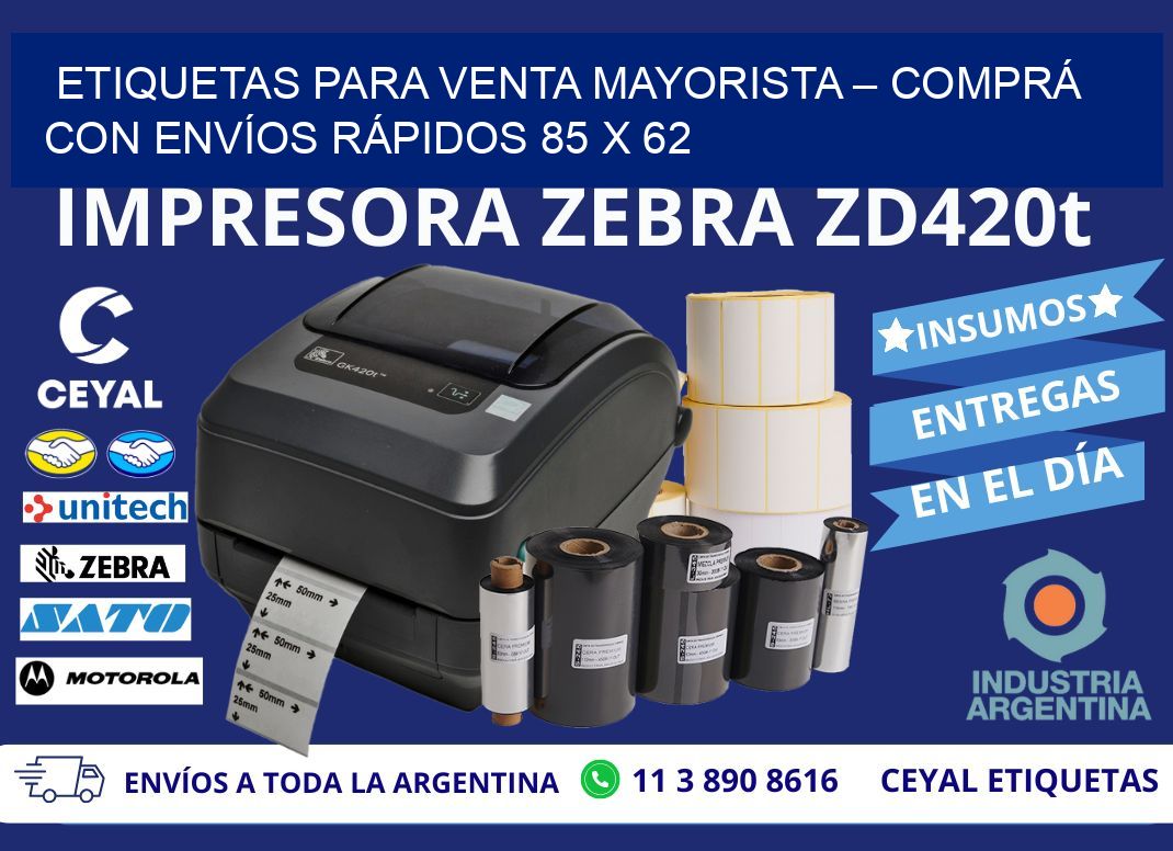 ETIQUETAS PARA VENTA MAYORISTA – COMPRÁ CON ENVÍOS RÁPIDOS 85 x 62