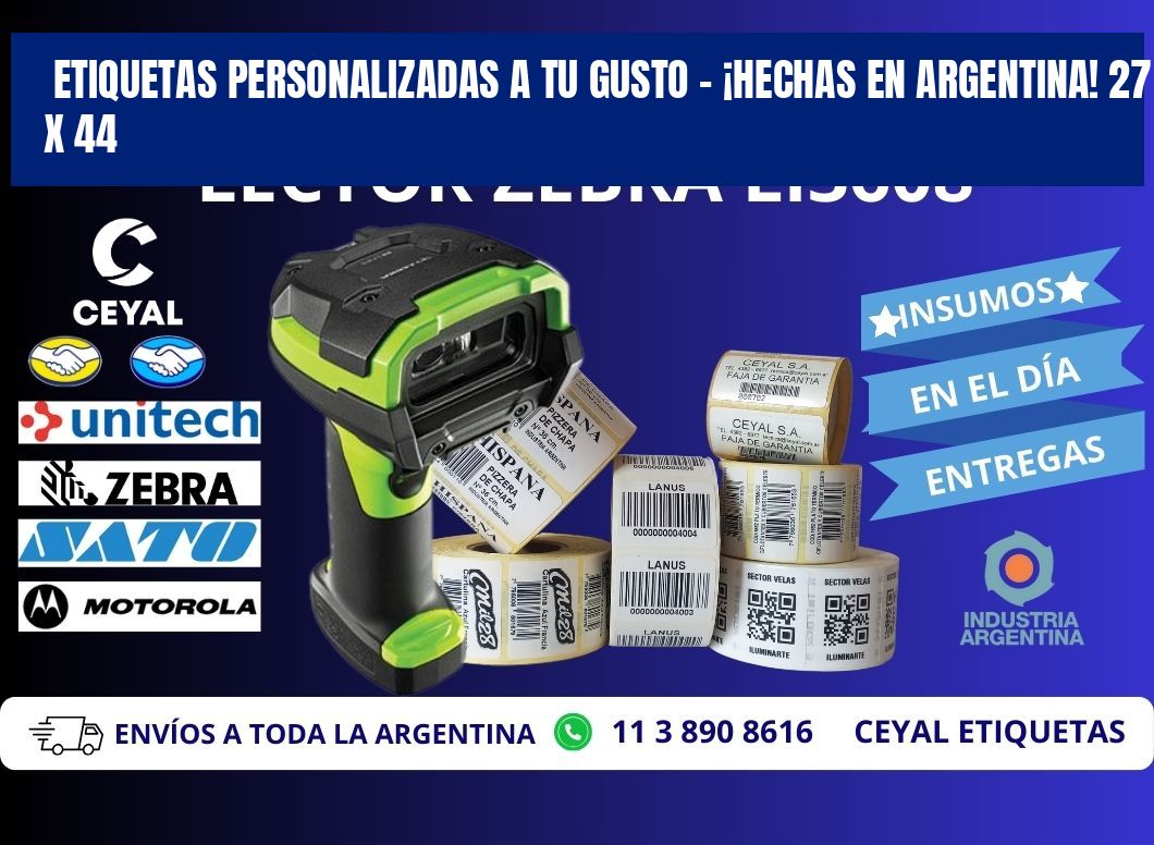 ETIQUETAS PERSONALIZADAS A TU GUSTO – ¡HECHAS EN ARGENTINA! 27 x 44