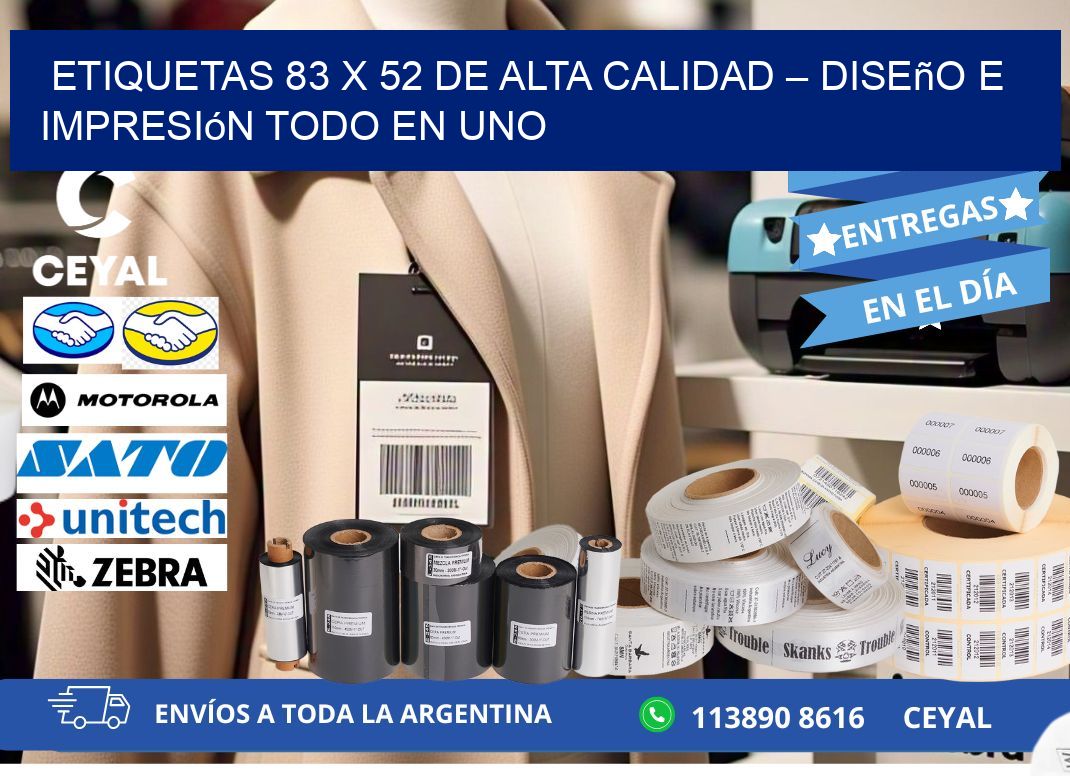 Etiquetas 83 x 52 de Alta Calidad – Diseño e Impresión Todo en Uno