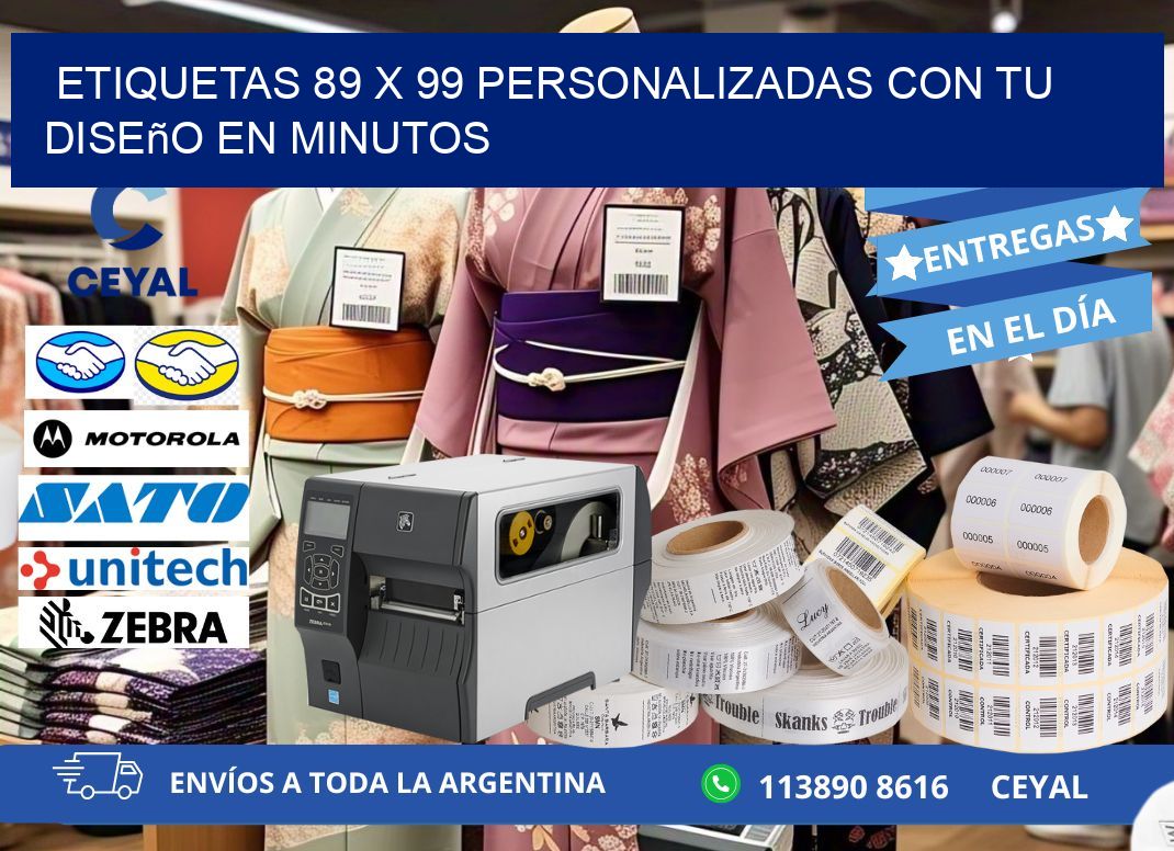 Etiquetas 89 x 99 Personalizadas con Tu Diseño en Minutos