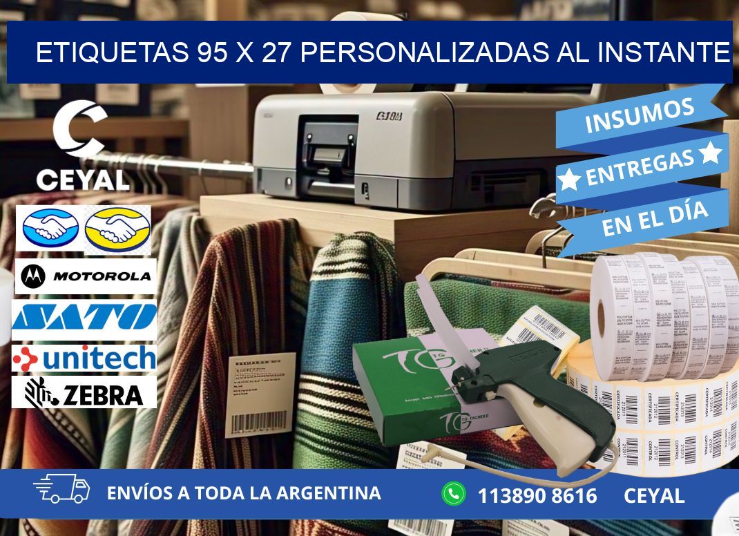 Etiquetas 95 x 27 Personalizadas al Instante