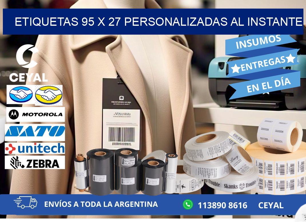 Etiquetas 95 x 27 Personalizadas al Instante