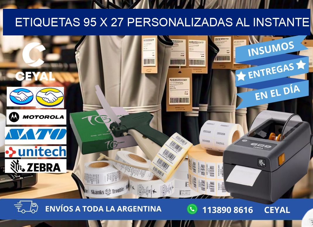 Etiquetas 95 x 27 Personalizadas al Instante