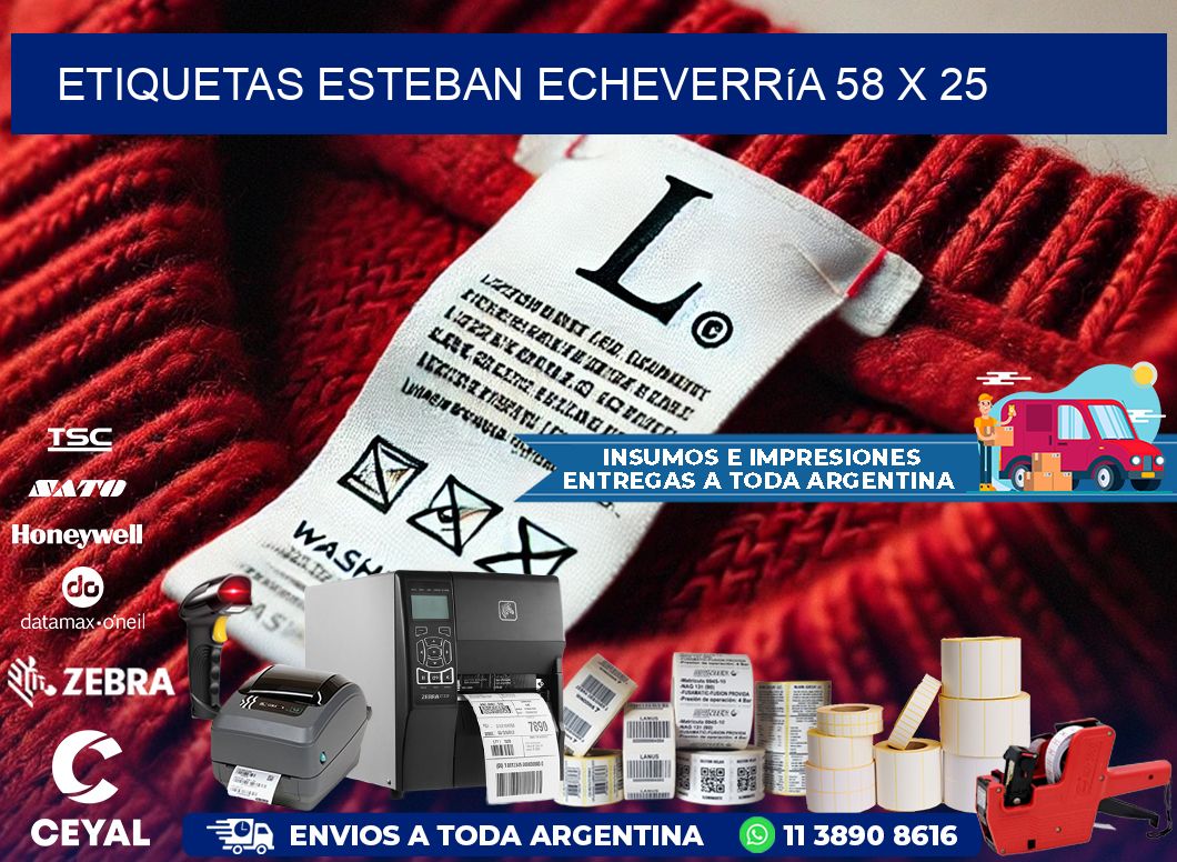 Etiquetas Esteban Echeverría 58 x 25