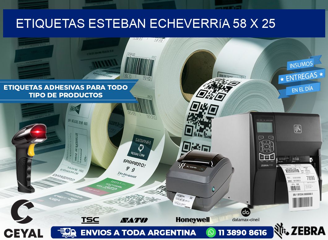 Etiquetas Esteban Echeverría 58 x 25