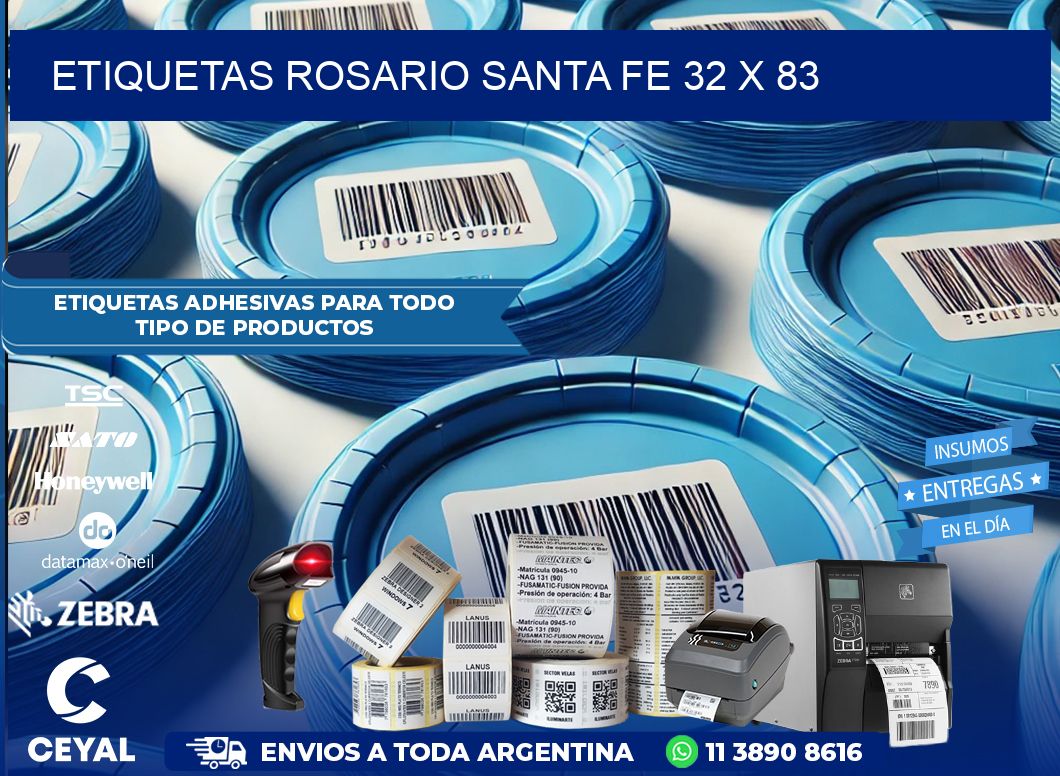 Etiquetas Rosario Santa Fe 32 x 83