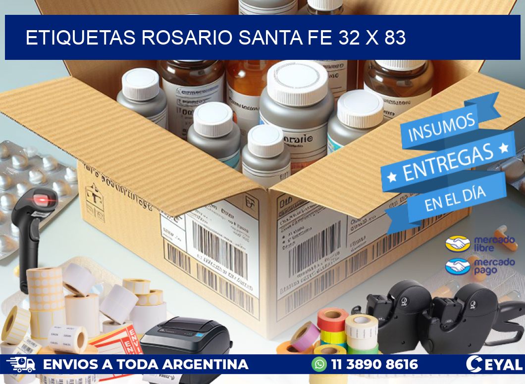 Etiquetas Rosario Santa Fe 32 x 83