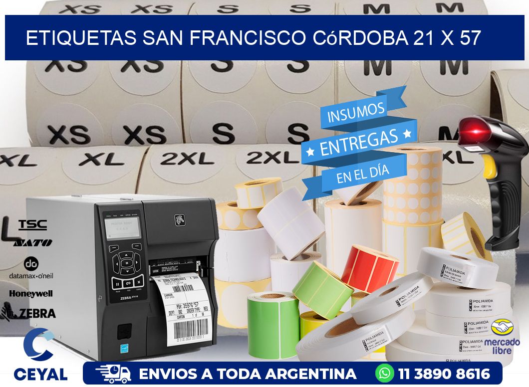 Etiquetas San Francisco Córdoba 21 x 57