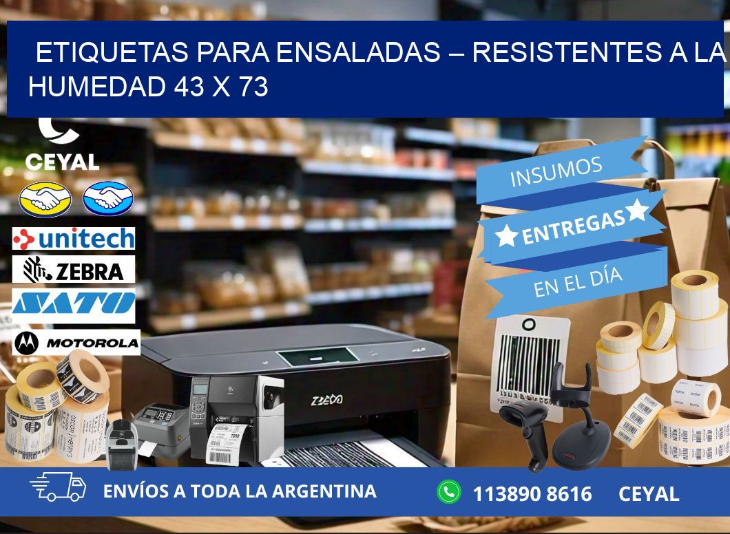 Etiquetas para ensaladas – Resistentes a la humedad 43 x 73