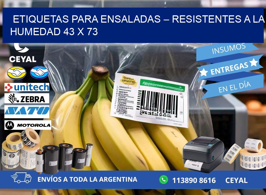 Etiquetas para ensaladas – Resistentes a la humedad 43 x 73