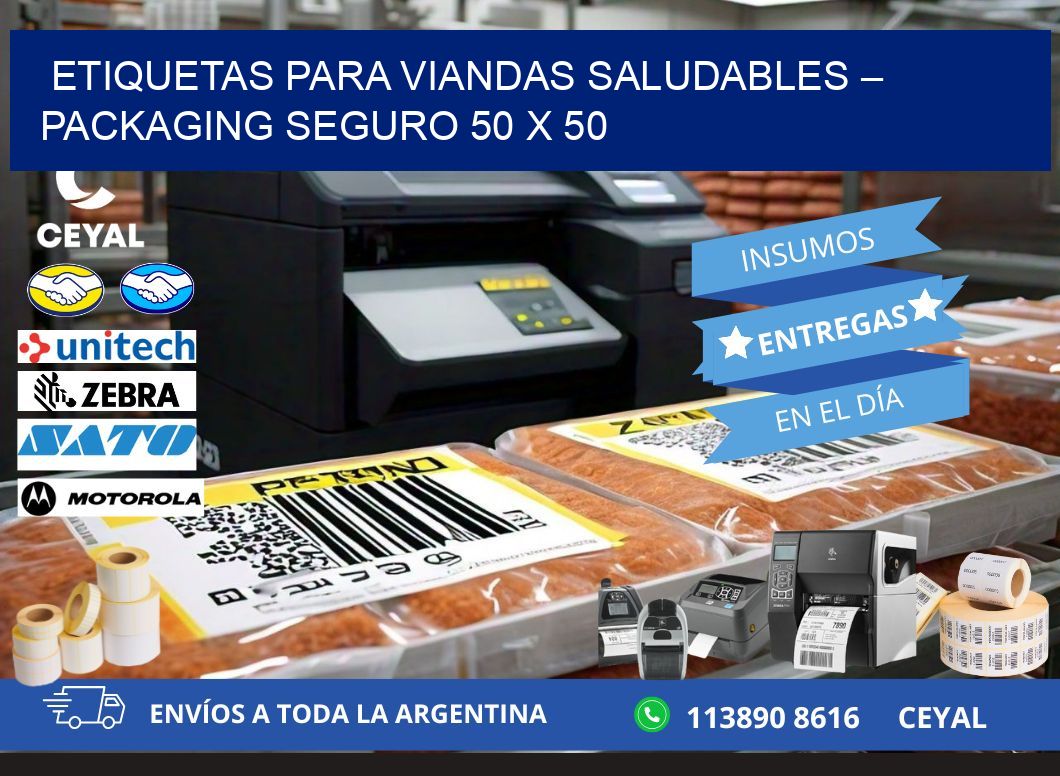 Etiquetas para viandas saludables – Packaging seguro 50 x 50