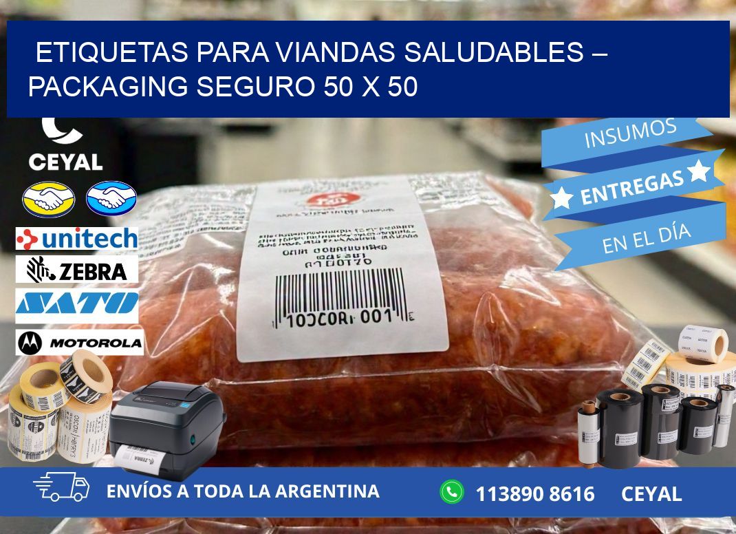 Etiquetas para viandas saludables – Packaging seguro 50 x 50