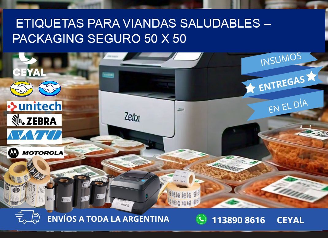 Etiquetas para viandas saludables – Packaging seguro 50 x 50