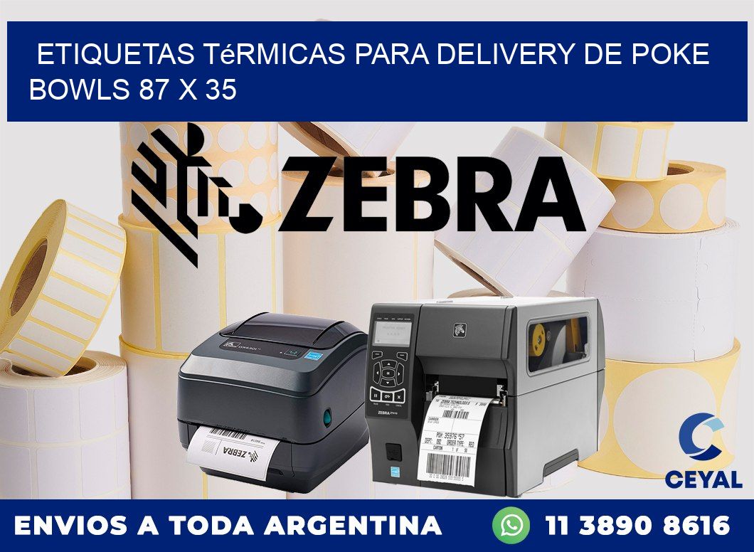 Etiquetas térmicas para delivery de poke bowls 87 x 35