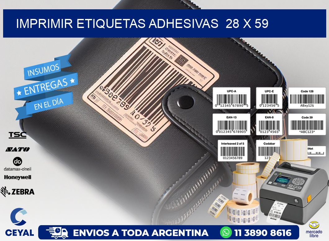 Imprimir Etiquetas adhesivas  28 x 59