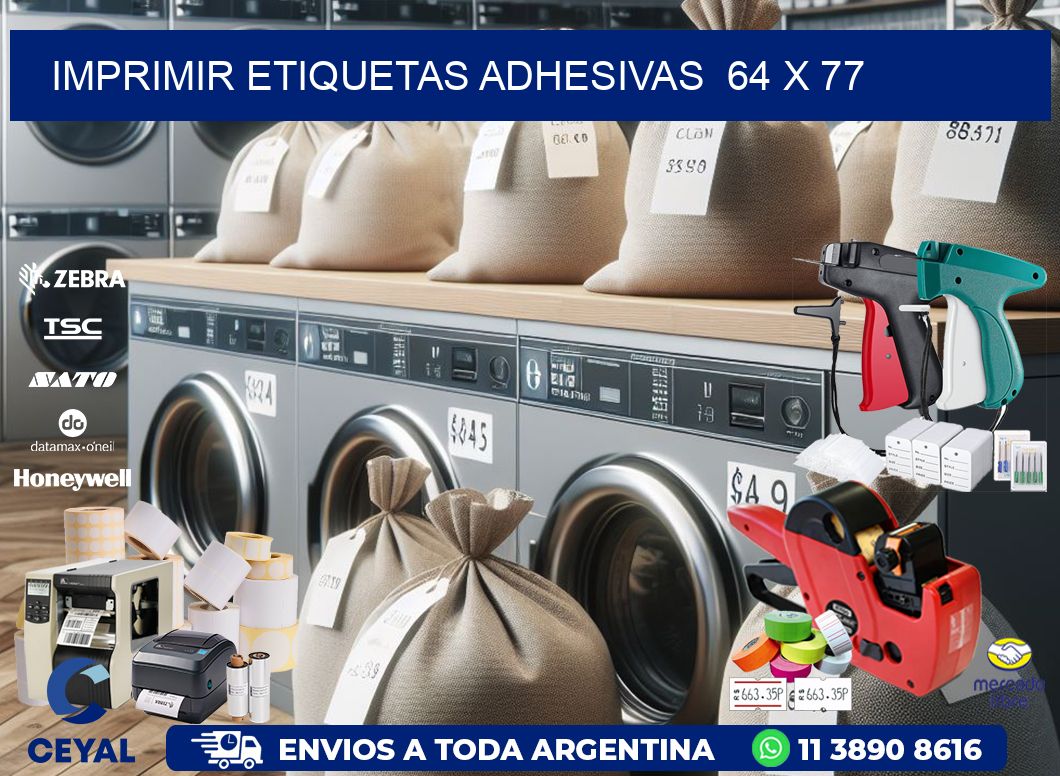 Imprimir Etiquetas adhesivas  64 x 77