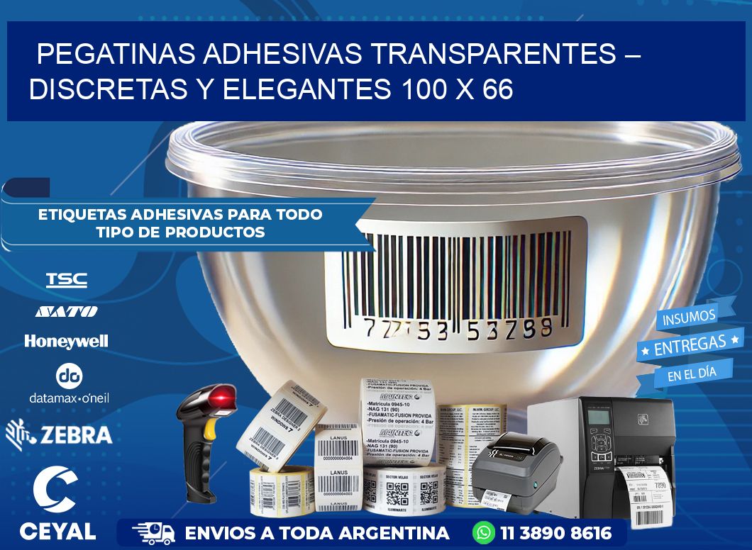 Pegatinas Adhesivas Transparentes – Discretas y Elegantes 100 x 66