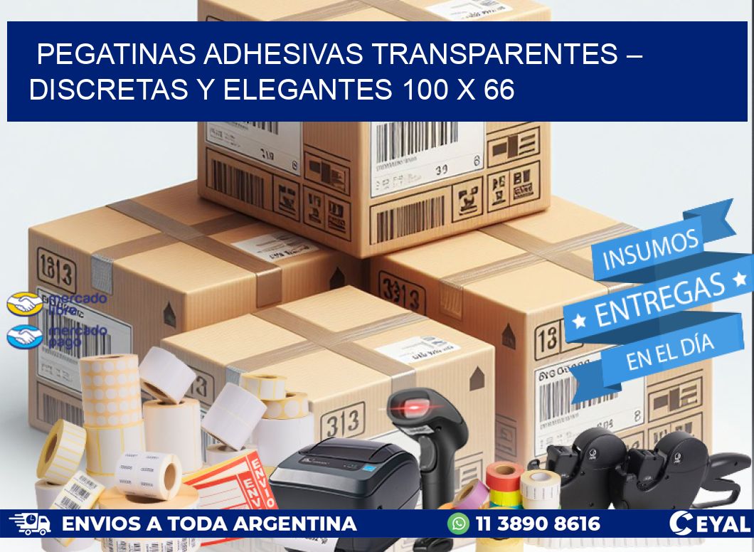 Pegatinas Adhesivas Transparentes – Discretas y Elegantes 100 x 66