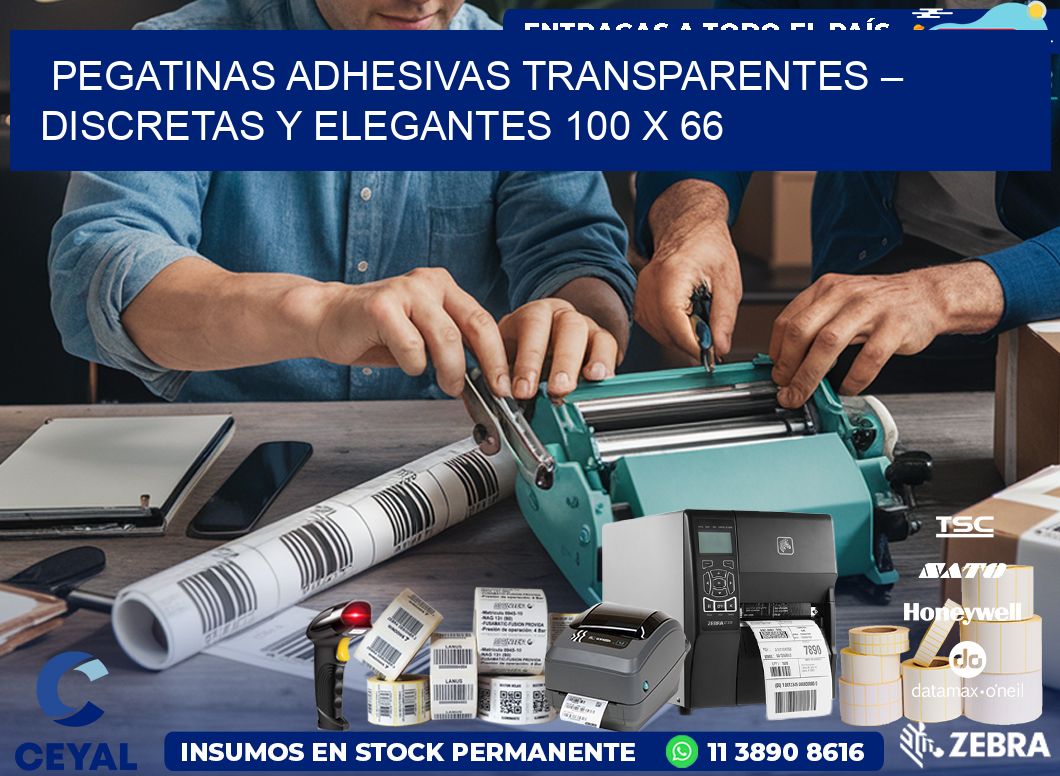 Pegatinas Adhesivas Transparentes – Discretas y Elegantes 100 x 66