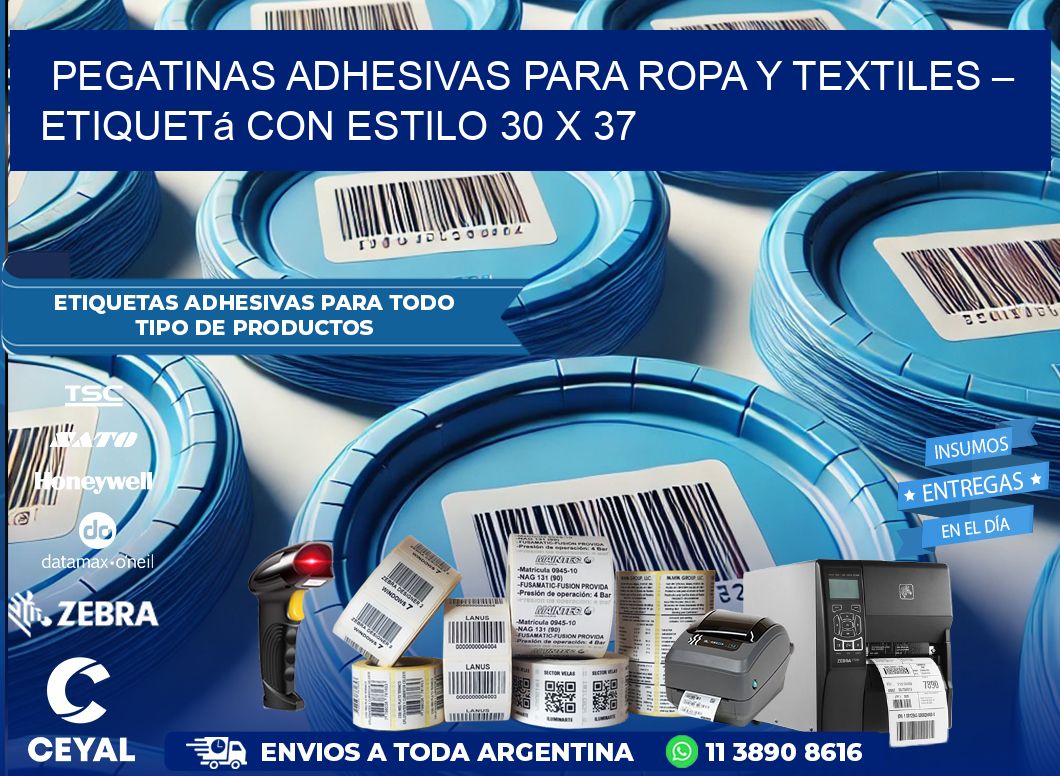 Pegatinas Adhesivas para Ropa y Textiles – Etiquetá con Estilo 30 x 37