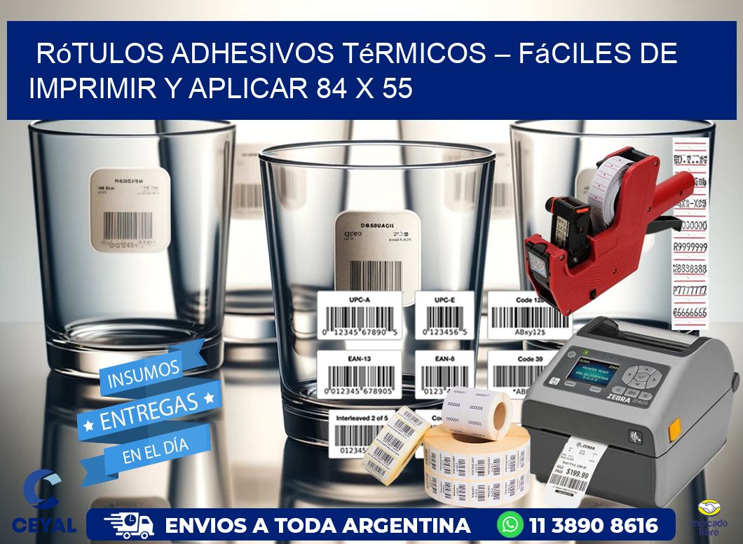 Rótulos Adhesivos Térmicos – Fáciles de Imprimir y Aplicar 84 x 55