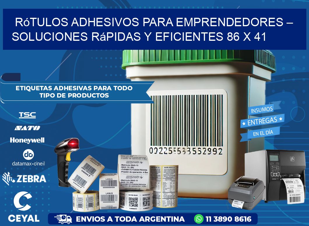 Rótulos Adhesivos para Emprendedores – Soluciones Rápidas y Eficientes 86 x 41
