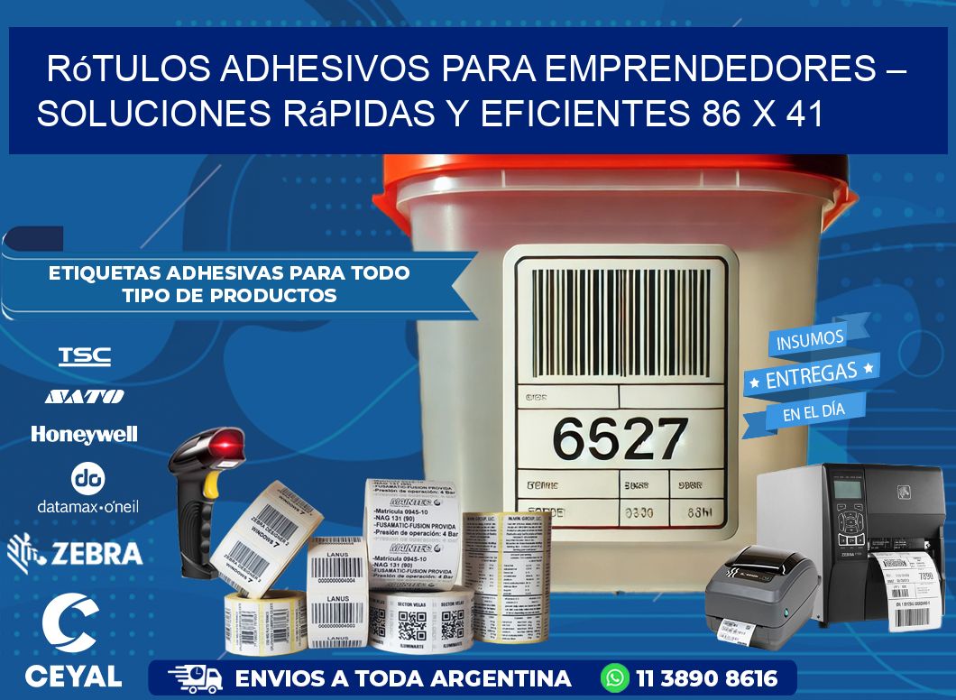 Rótulos Adhesivos para Emprendedores – Soluciones Rápidas y Eficientes 86 x 41