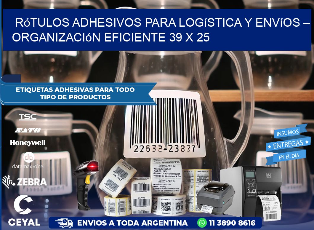 Rótulos Adhesivos para Logística y Envíos – Organización Eficiente 39 x 25