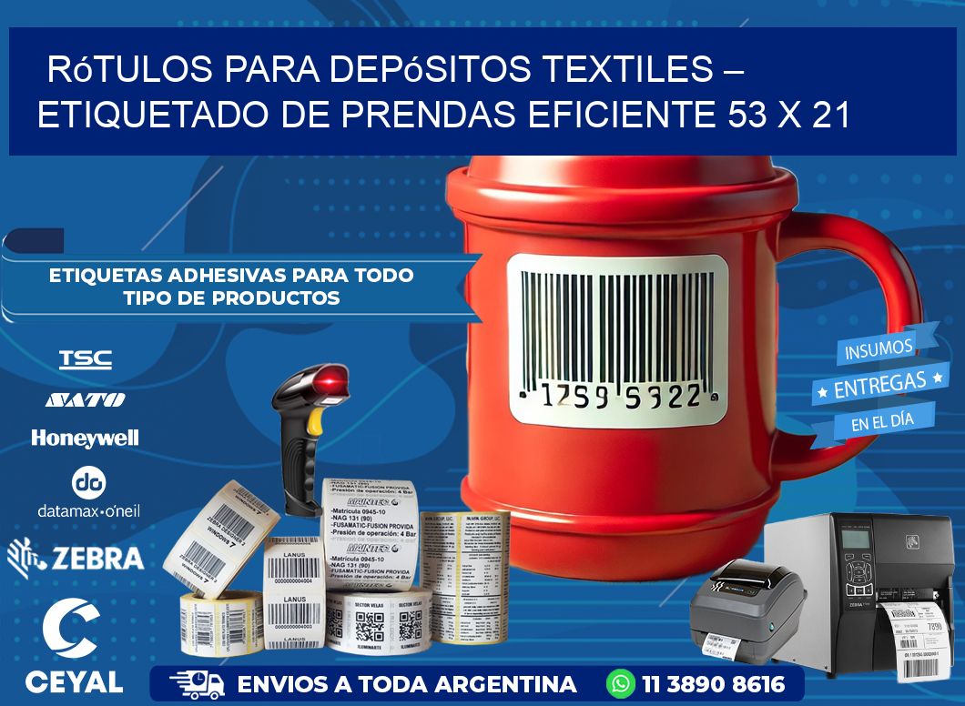 Rótulos para Depósitos Textiles – Etiquetado de Prendas Eficiente 53 x 21