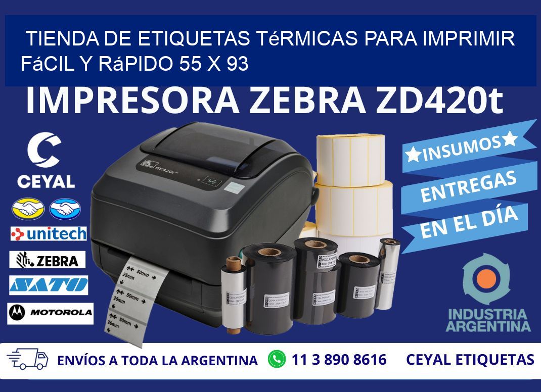 Tienda de Etiquetas Térmicas para Imprimir Fácil y Rápido 55 x 93