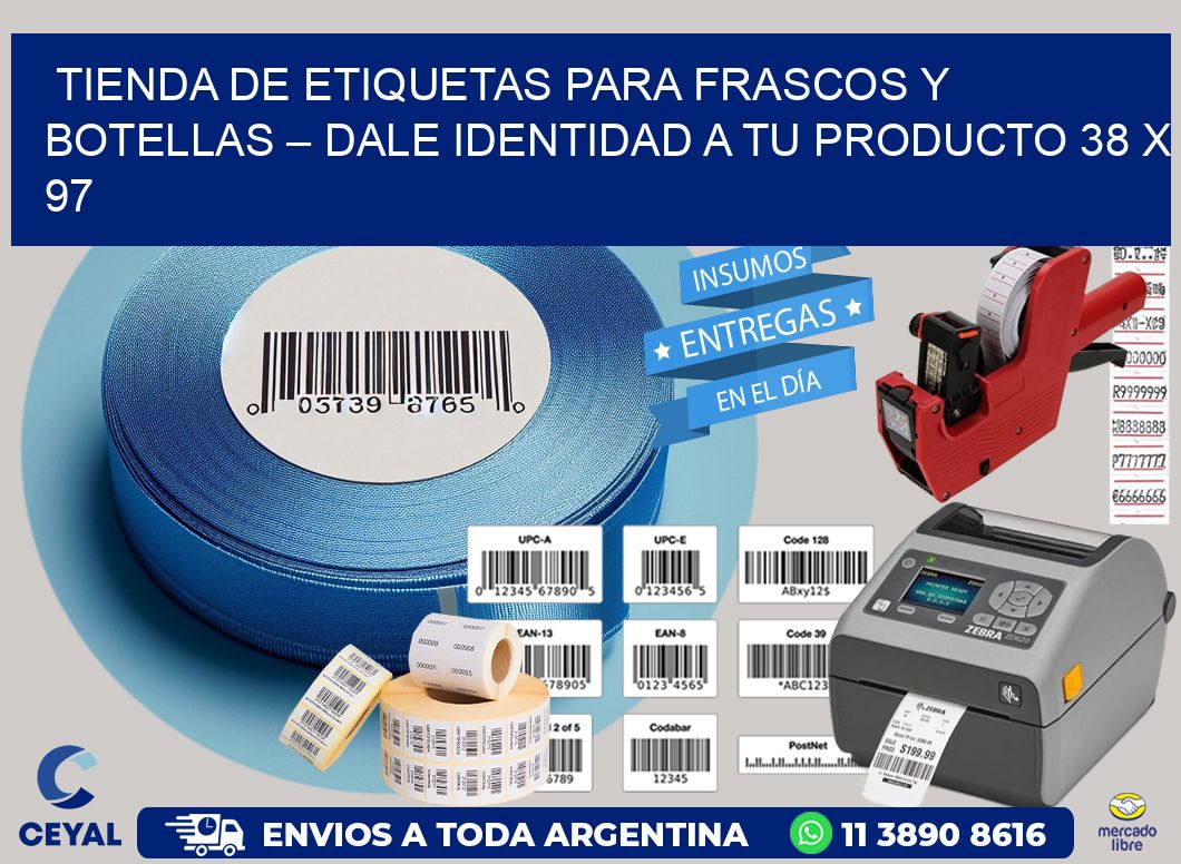 Tienda de Etiquetas para Frascos y Botellas – Dale Identidad a Tu Producto 38 x 97