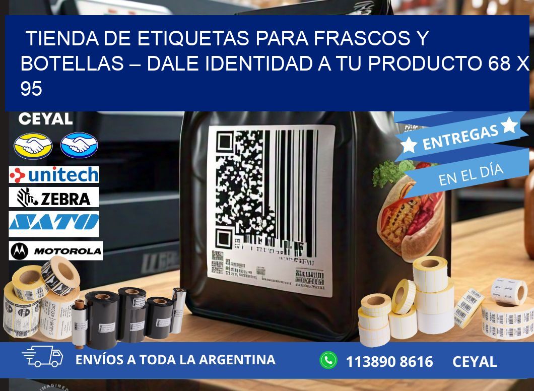Tienda de Etiquetas para Frascos y Botellas – Dale Identidad a Tu Producto 68 x 95