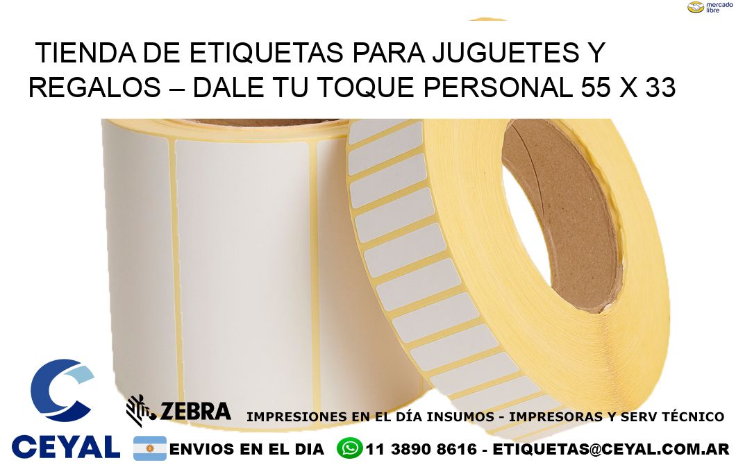 Tienda de Etiquetas para Juguetes y Regalos – Dale Tu Toque Personal 55 x 33