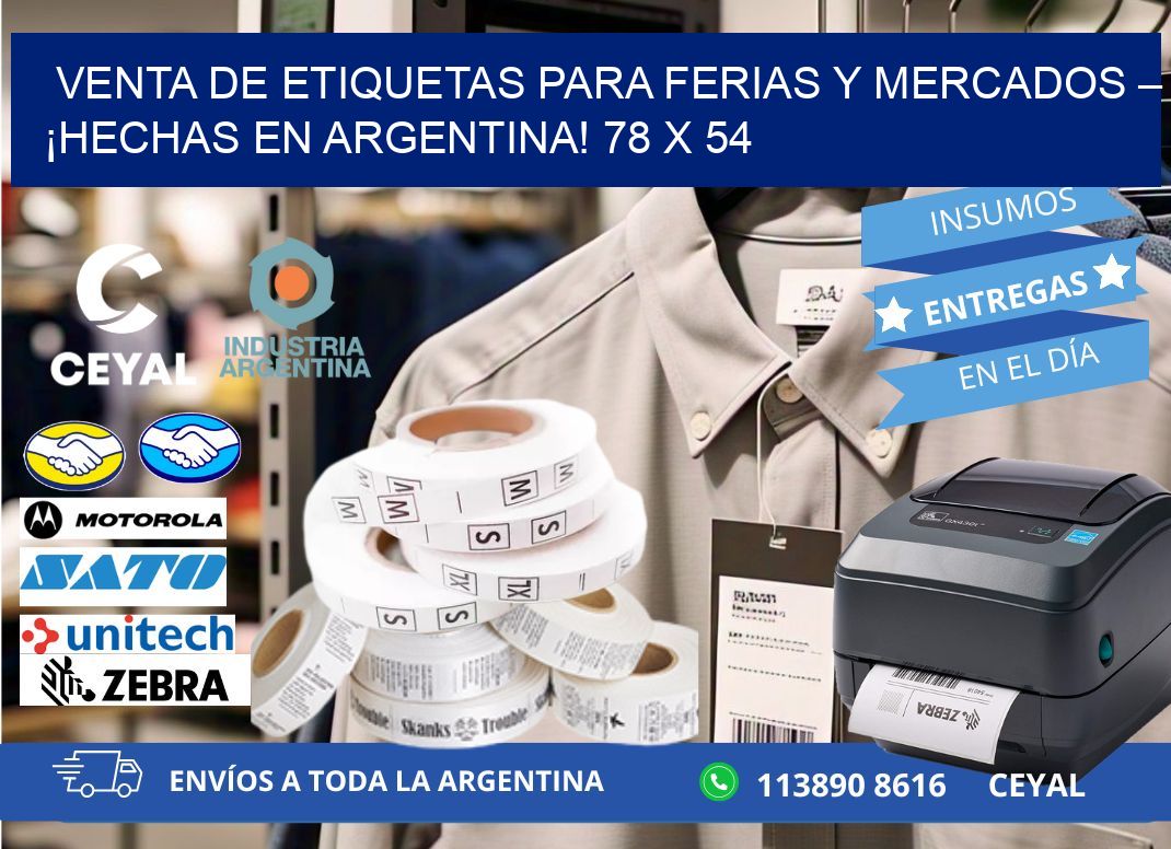 VENTA DE ETIQUETAS PARA FERIAS Y MERCADOS – ¡HECHAS EN ARGENTINA! 78 x 54