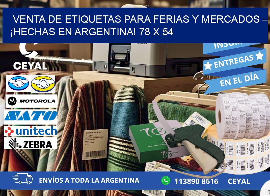 VENTA DE ETIQUETAS PARA FERIAS Y MERCADOS – ¡HECHAS EN ARGENTINA! 78 x 54