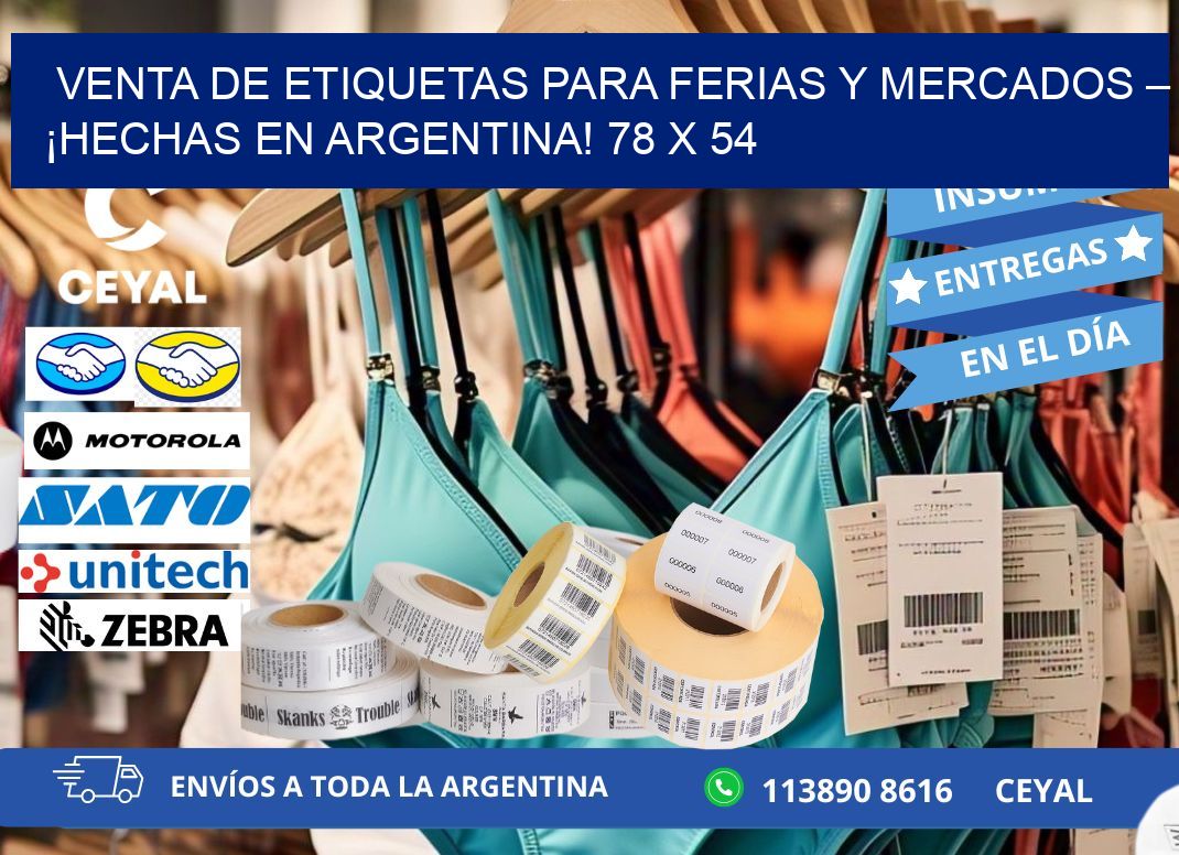 VENTA DE ETIQUETAS PARA FERIAS Y MERCADOS – ¡HECHAS EN ARGENTINA! 78 x 54
