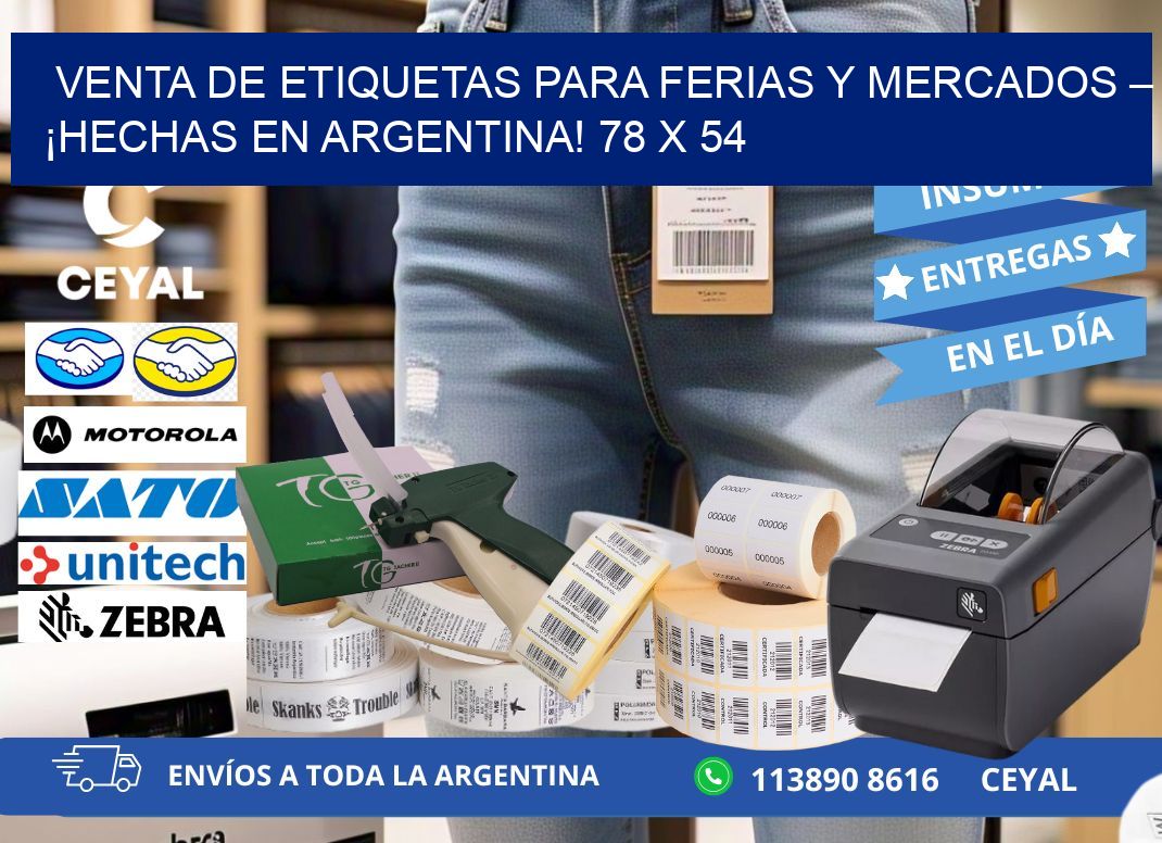 VENTA DE ETIQUETAS PARA FERIAS Y MERCADOS – ¡HECHAS EN ARGENTINA! 78 x 54