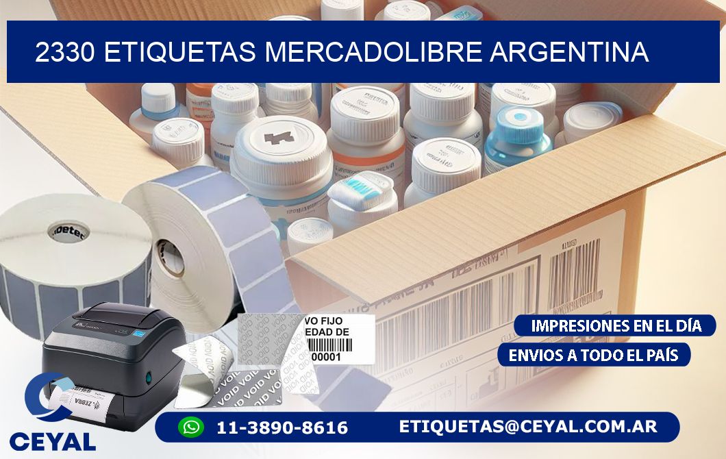 2330 ETIQUETAS MERCADOLIBRE ARGENTINA
