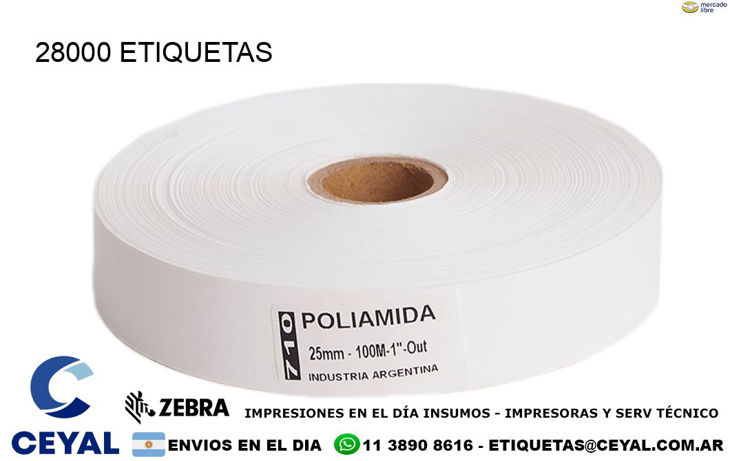 28000 ETIQUETAS