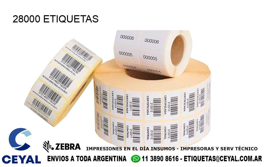 28000 ETIQUETAS