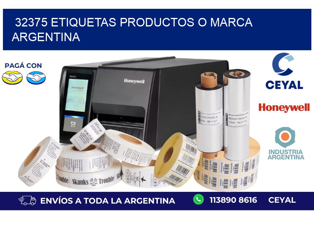 32375 ETIQUETAS PRODUCTOS O MARCA ARGENTINA