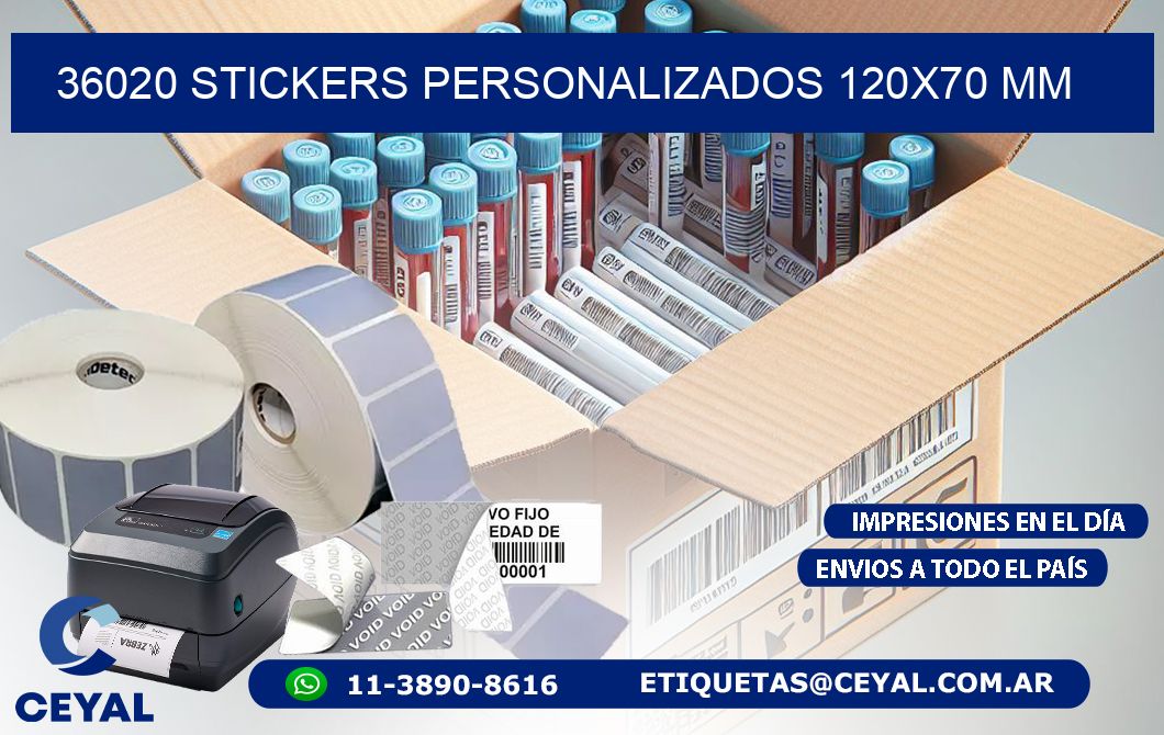 36020 STICKERS PERSONALIZADOS 120x70 mm