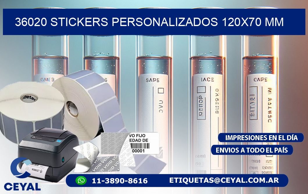 36020 STICKERS PERSONALIZADOS 120x70 mm