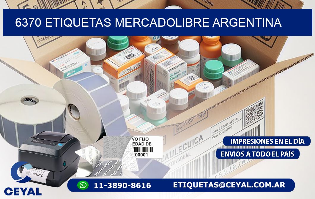 6370 ETIQUETAS MERCADOLIBRE ARGENTINA